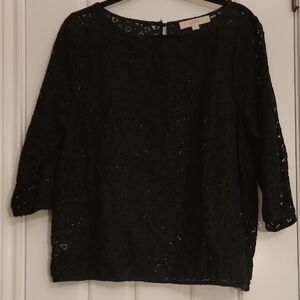 LOFT Black Lace Blouse